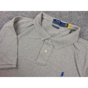 Polo Ralph Lauren Polo Mens XL Custom Slim Fit Gray Solid Short Sleeve Pique